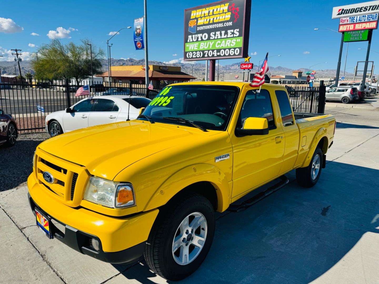 2006 Yellow /black Ford Ranger Sport sport , automatic transmission, located at 2190 Hwy 95, Bullhead City, AZ, 86442, (928) 704-0060, 0.000000, 0.000000 - 2006 Ford Ranger Sport . 3.0 V6. automatic. 99k miles. Cold a/c. power windows locks. - Photo#0